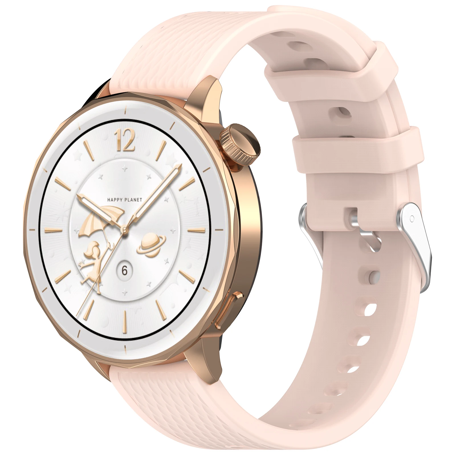 Classic 18mm Skin-friendly Diamond-patterned Silicone Strap