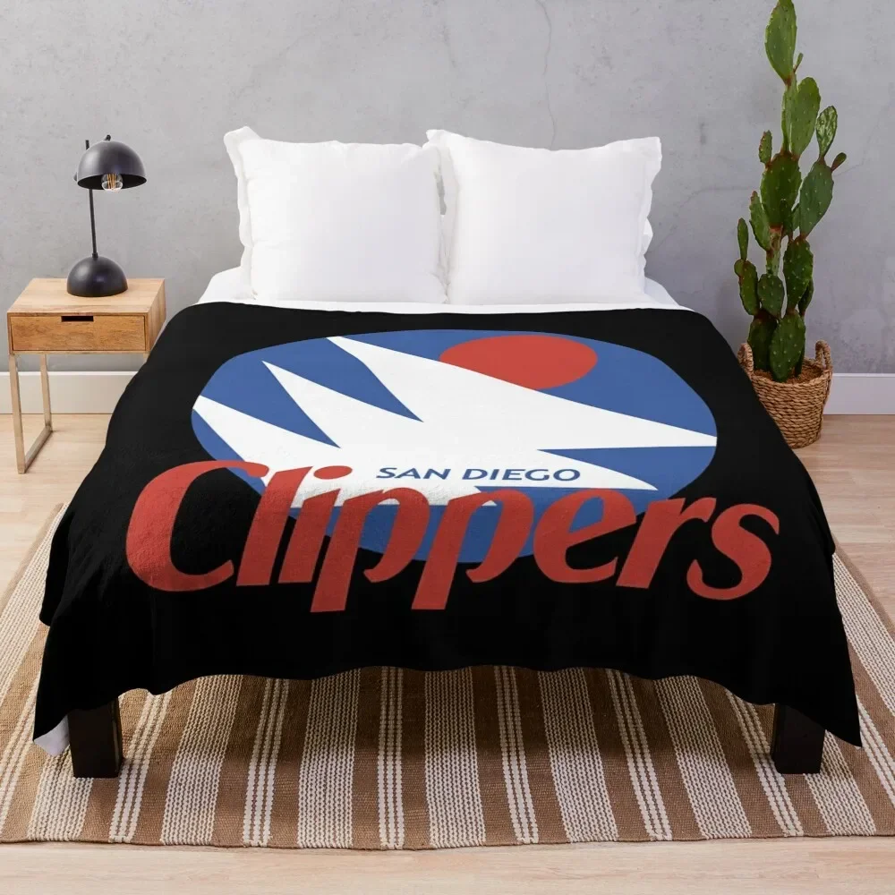 

Clippers-san diego Throw Blanket Cute Plaid Giant Sofa Comforter Blankets