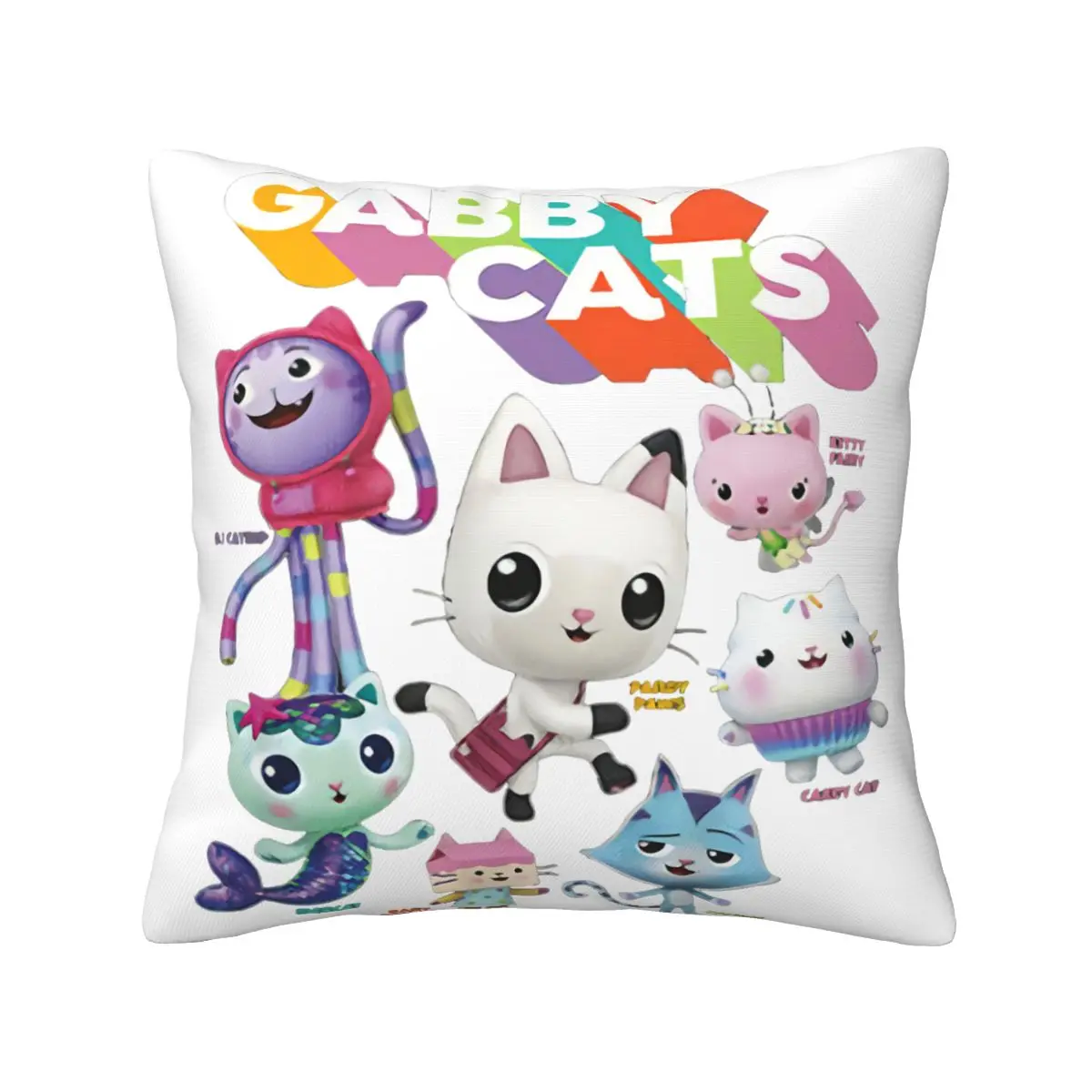 

Kids Gabbys Dollhouse Gabby Cats Home Decor Pillowcase Printed Sofa Cushion Cover Christmas Snowflake Pillow Cover