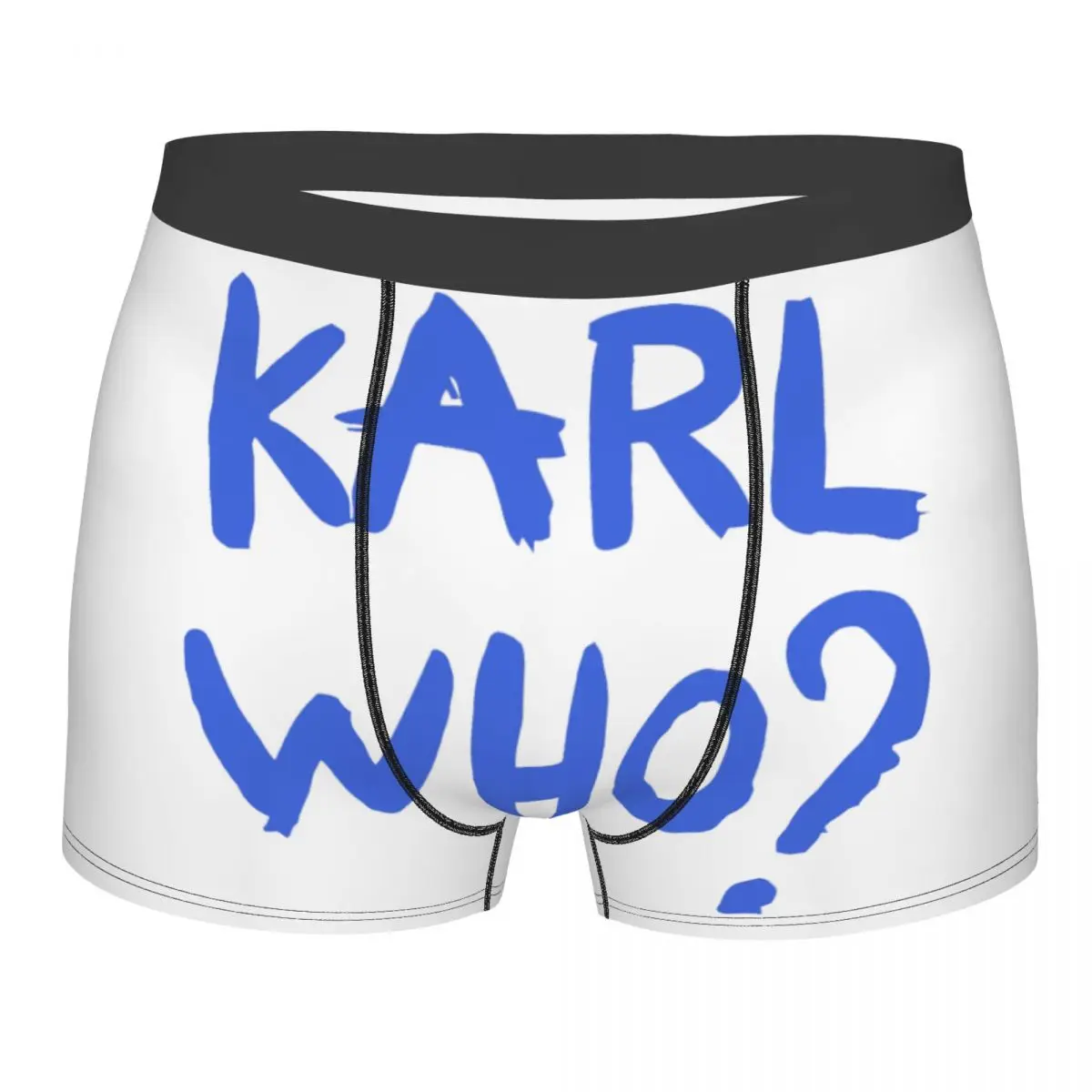 

Blue Karl Who Slogan Boxer Shorts For Homme 3D Printed Underwear Panties Briefs Breathable Underpants