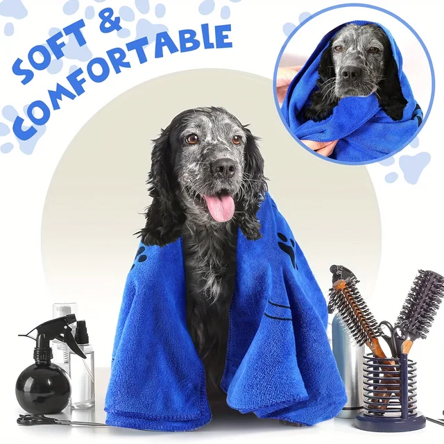 Pet Drying Towel – Quick-Dry Microfiber Absorbent Bath Towel for Dogs & Cats 5
