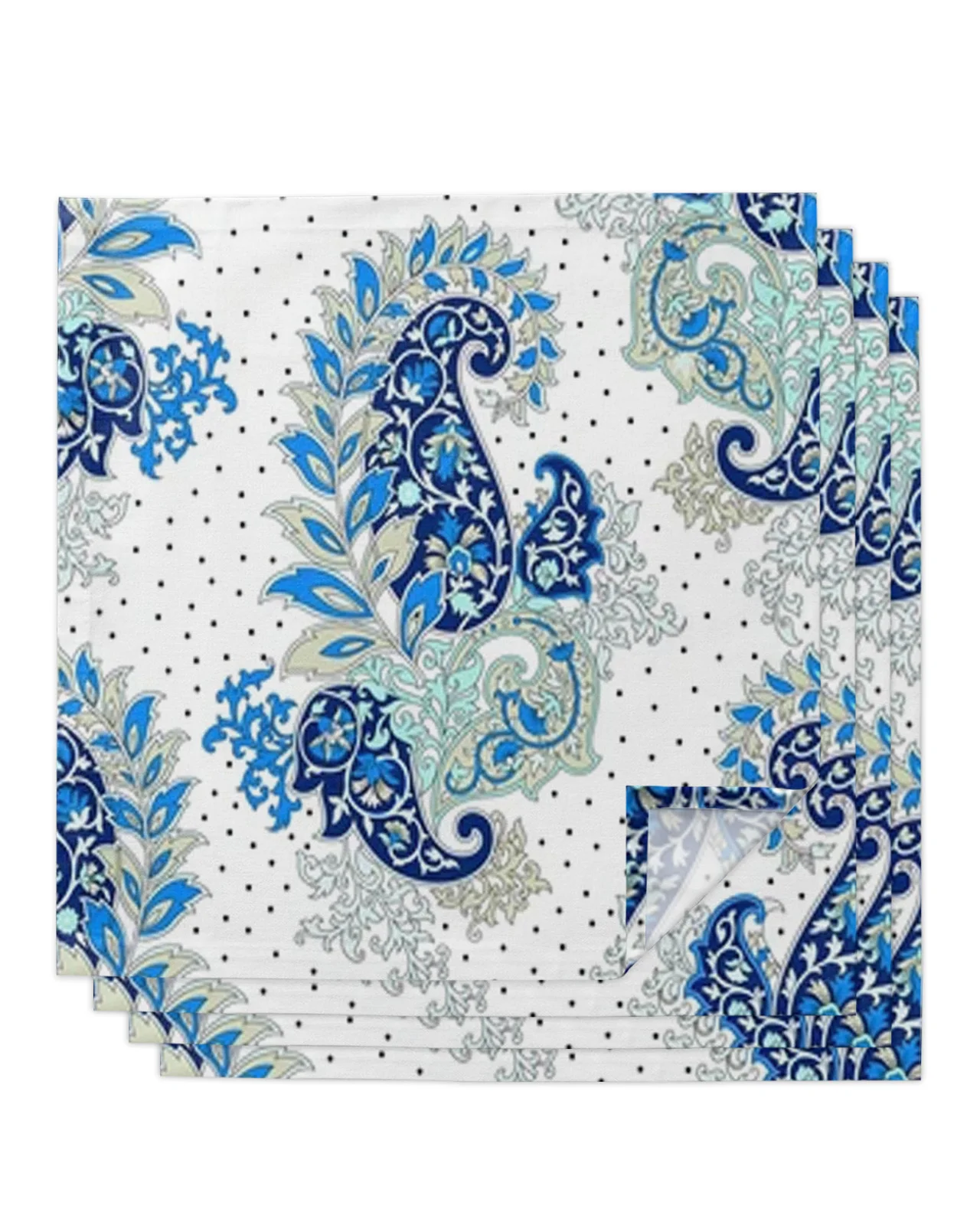 

Traditional Paisley Pattern Square Napkins For Party Wedding Decor Tea Towel Soft Kitchen Dinner Table Napkins