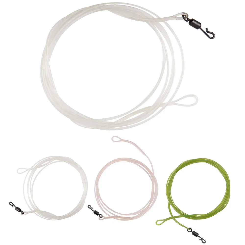 Bas de ligne fluorocarbone 1m 40LB avec émerillon rapide pour pêche à la carpe