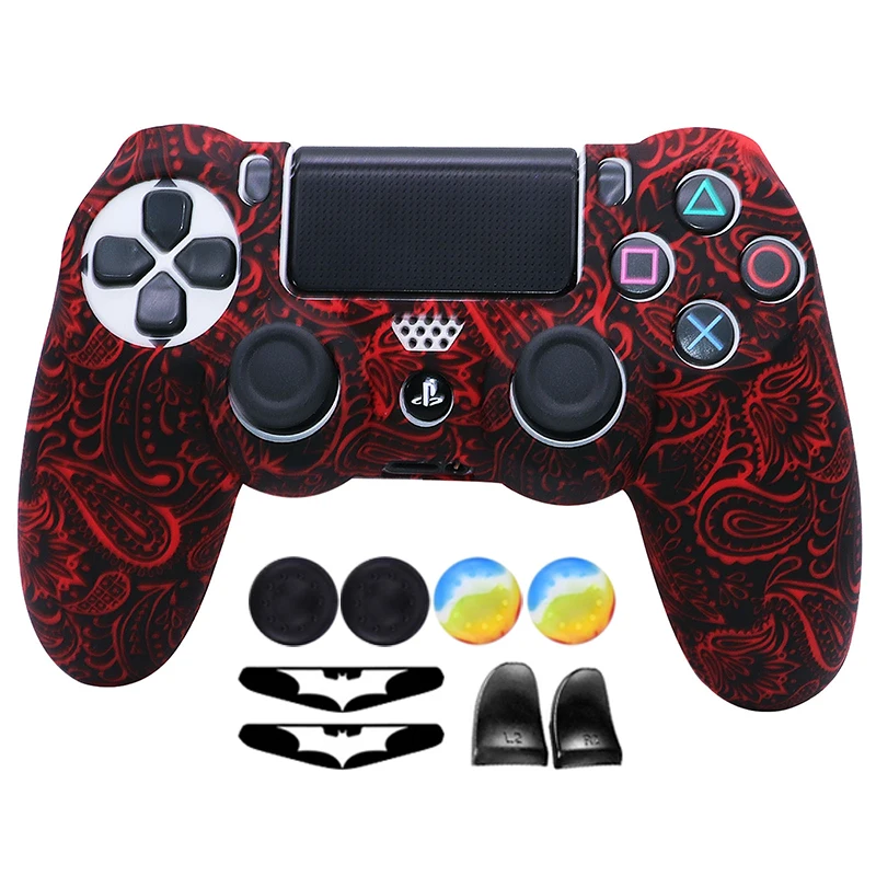 PS4 스킨 컨트롤러 용 부드러운 실리콘 케이스 듀얼 shok 4 액세서리 게임 패드 조이스틱 케이스 Playstation 4 용 게임 액세서리