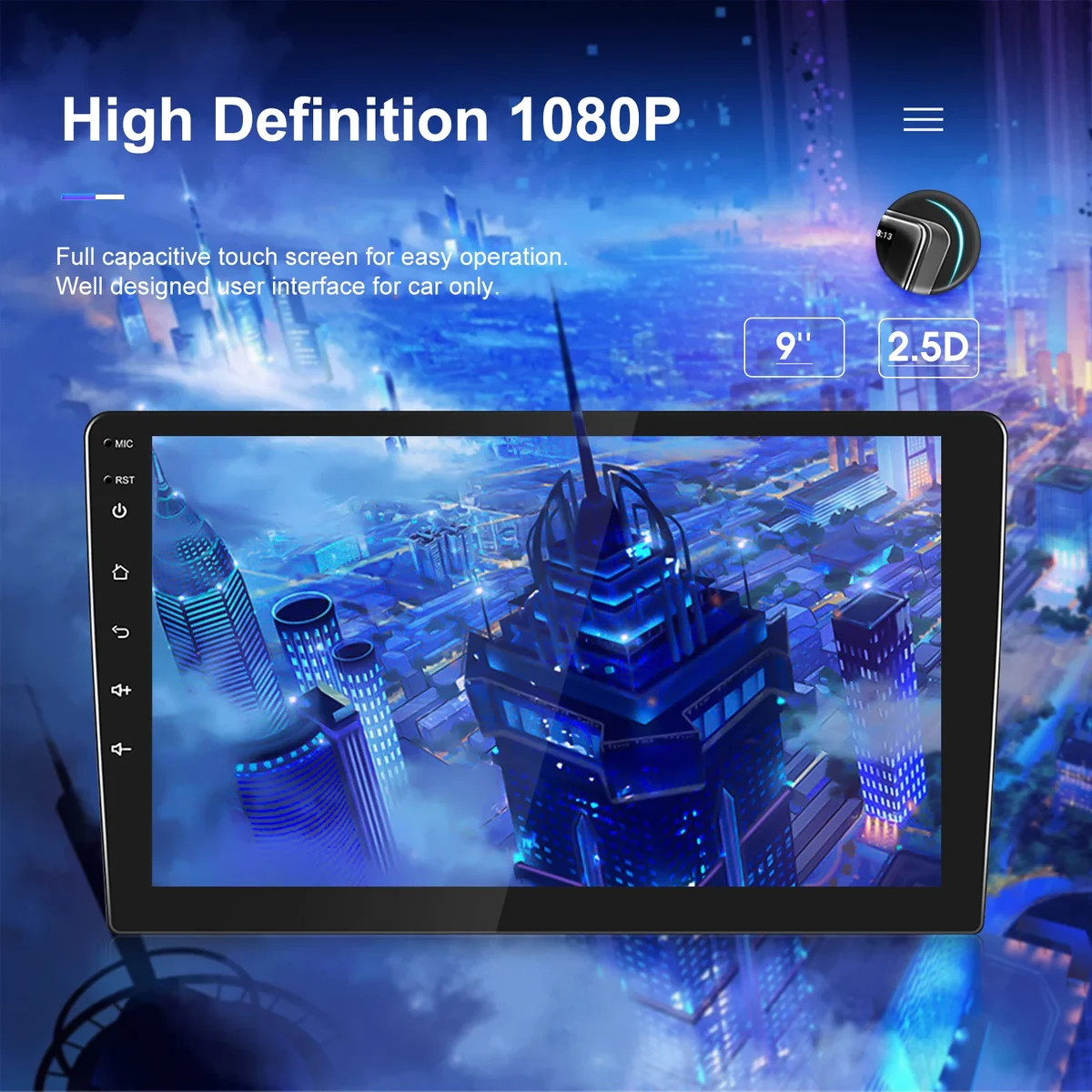 Podofo 2din Android GPS Car Stereo Carplay Radio Bluetooth FM Car MP5 Player 7 9 10 inch For Universal Nissan Toyota Kia Hyundai — view 5