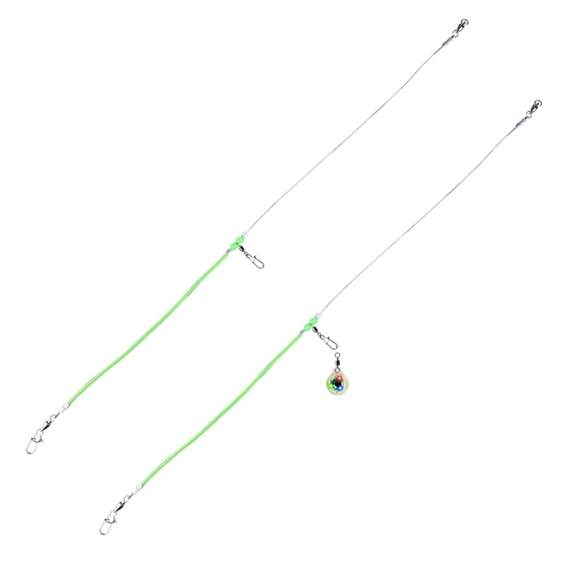 

Stainless Traces Leader Fishing Line Leader with Swivels and Snaps for Fishing