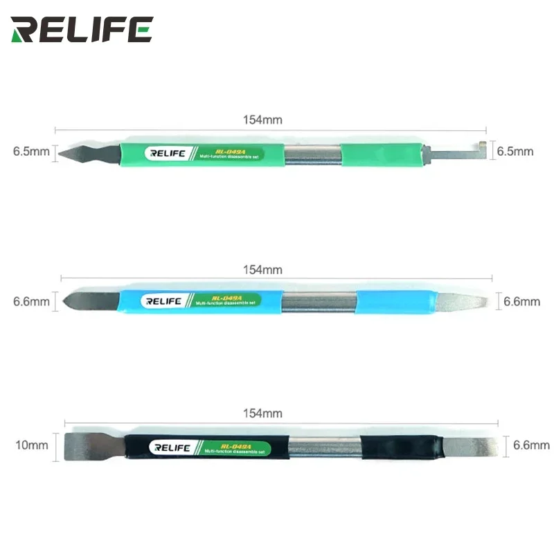 RELIFE RL-049A 다기능 프라이 나이프 아이폰 안드로이드에 대한 유리 후면 커버 주석 긁기 칼 도구를 제거