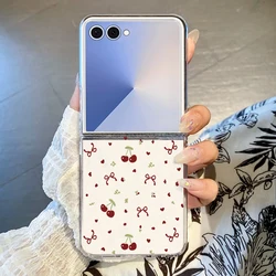 Chic Cherry Shockproof Transparent Folding Phone Case - Galaxy ZFlip 4 (-1)