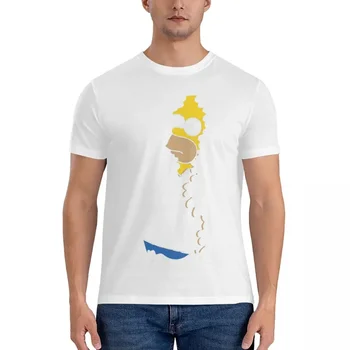 Homer in 헤지 티셔츠 남녀공용, 클래식 오버사이즈 티셔츠, 라운드 넥, 여름 상의, S-6XL