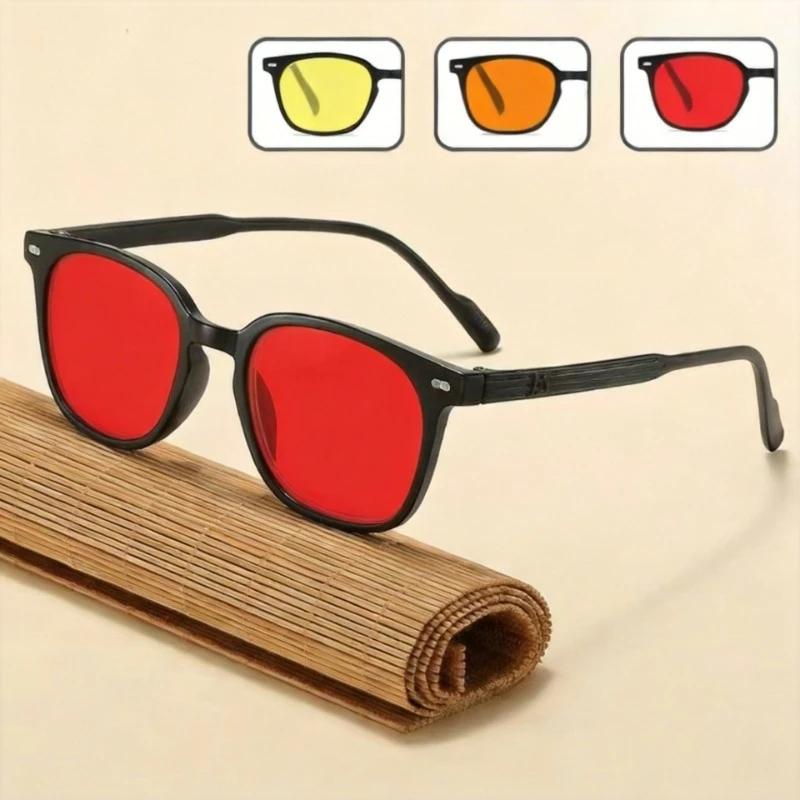 Men's Blue Light Blocking Glasses with Red Lenses for Computer Gaming and Eyestrain Reduction