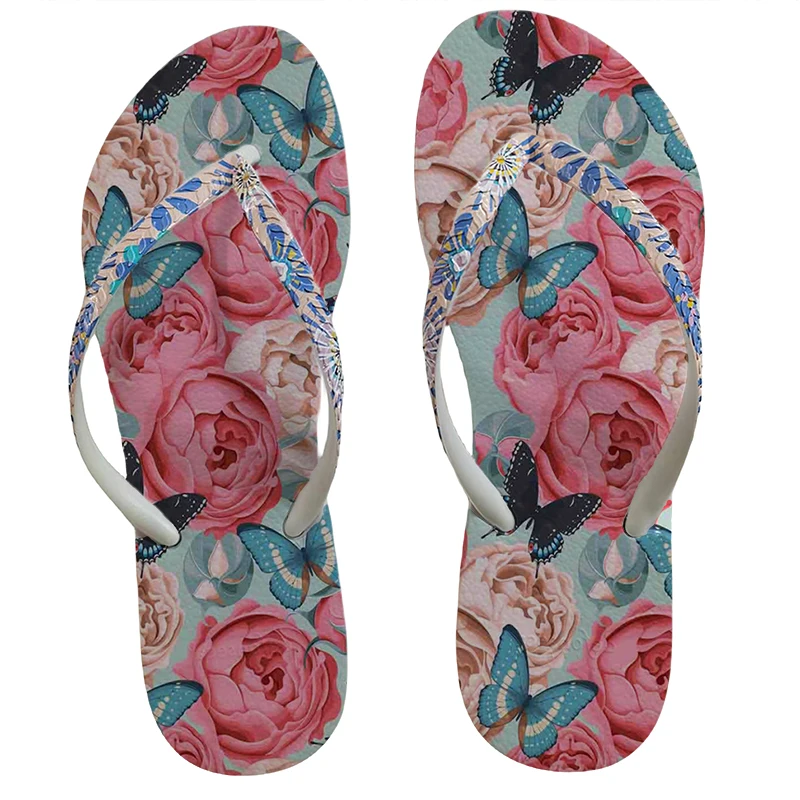 

Flip Flops Female Cute Summer Print Cartoon Wearing Soft Soles All-match Fashion Non-slip Bath Flat Student Beach Slippers