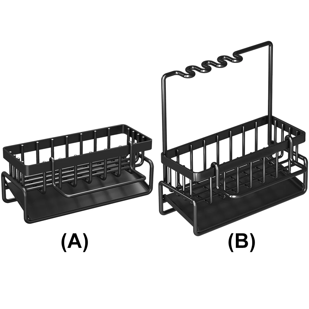 Multifunctional Over The Sink Shelf Space Saver Rustproof Sink Basket Dish Sponge Organizer Sink Storage Countertop Organization