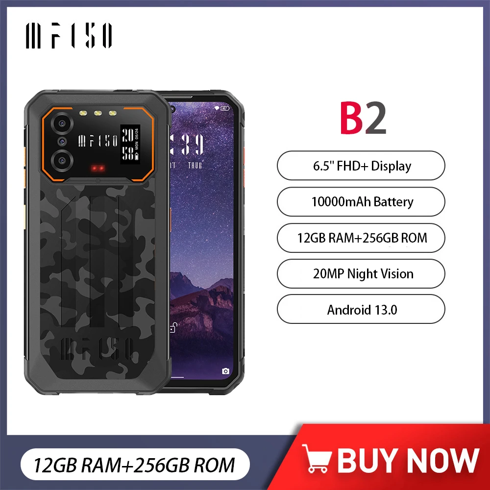 IIIF150 B2 Rugged Phones 6.5 FHD+ 12GB(6GB+6GB Extended) 256GB 48MP Smartphone Android 13 20MP Night Vision 10000mAh Cellphones oukitel wp7 rugged 8000mah 6 53 infrared night vision 48mp triple cameras 6gb 128gb octa core nfc module uvc rugged smartphone