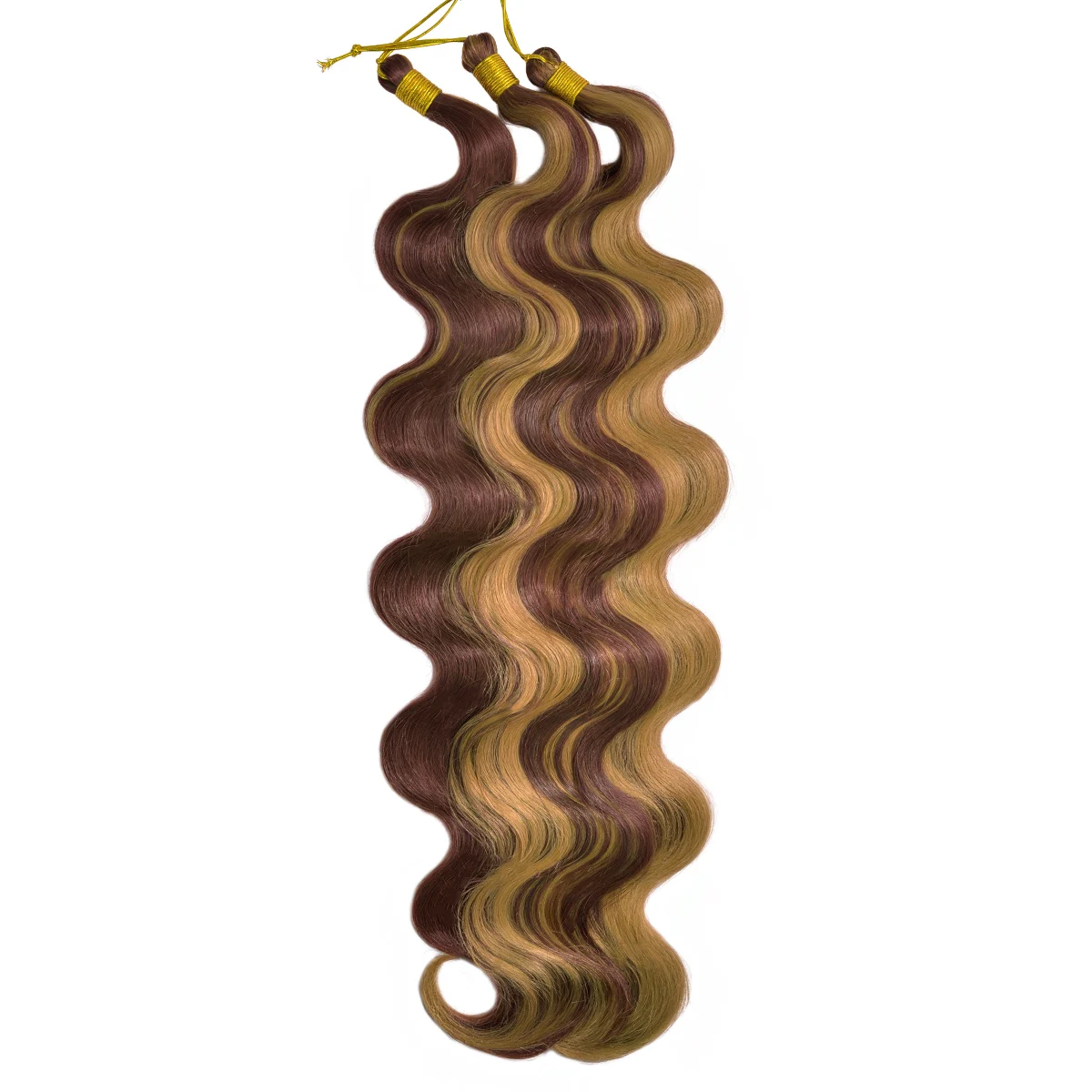 24inch Synthetic Braiding Hair Bulk Ginger Loose Wave Boho Crochet Braids Hair Extensions Body Wave Hair Bundles for Black Women 1