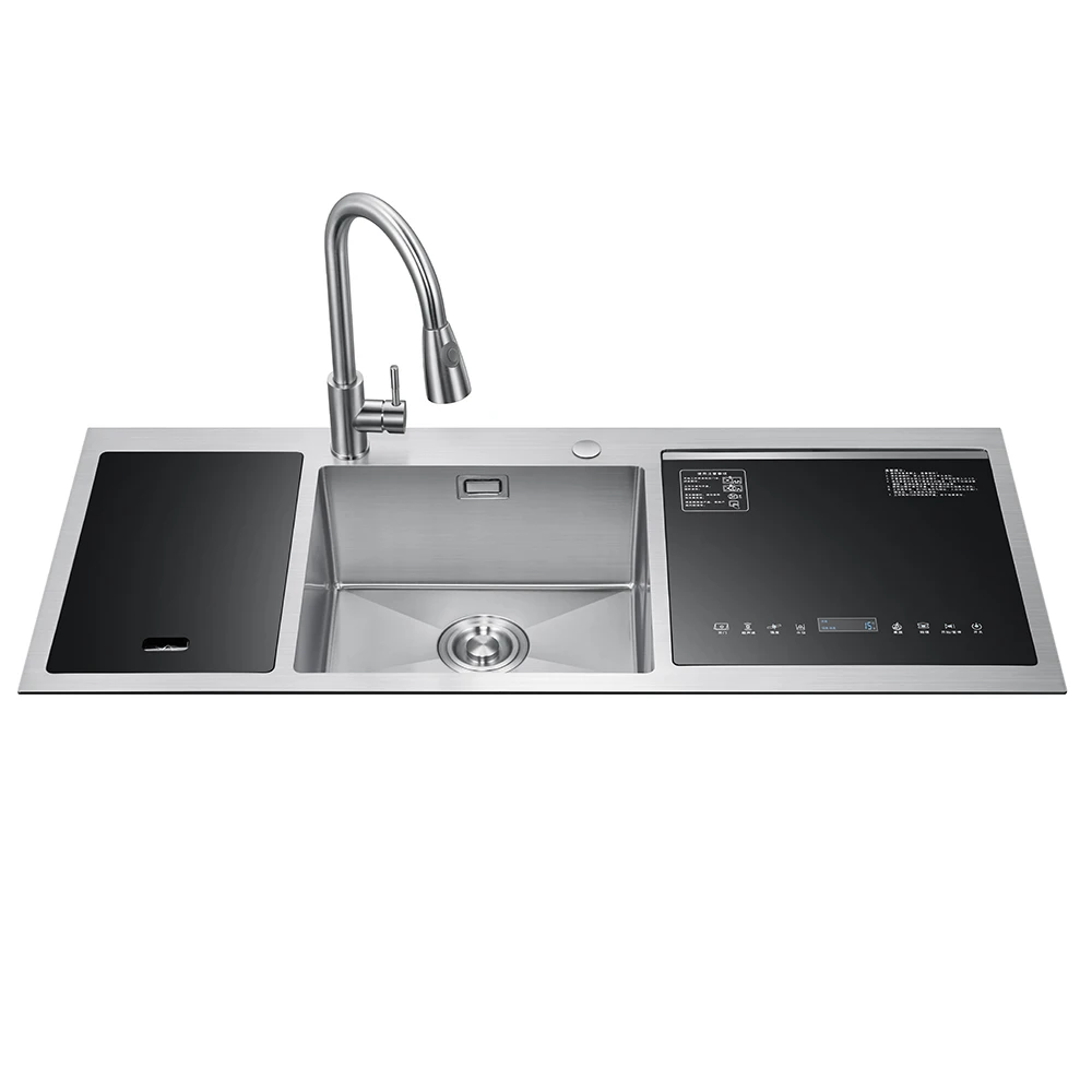 Ultrasonic Drawer Vegetables And Fruits Automatic Cleaning Sink Dishwasher Dryer Sterilizer Household 2