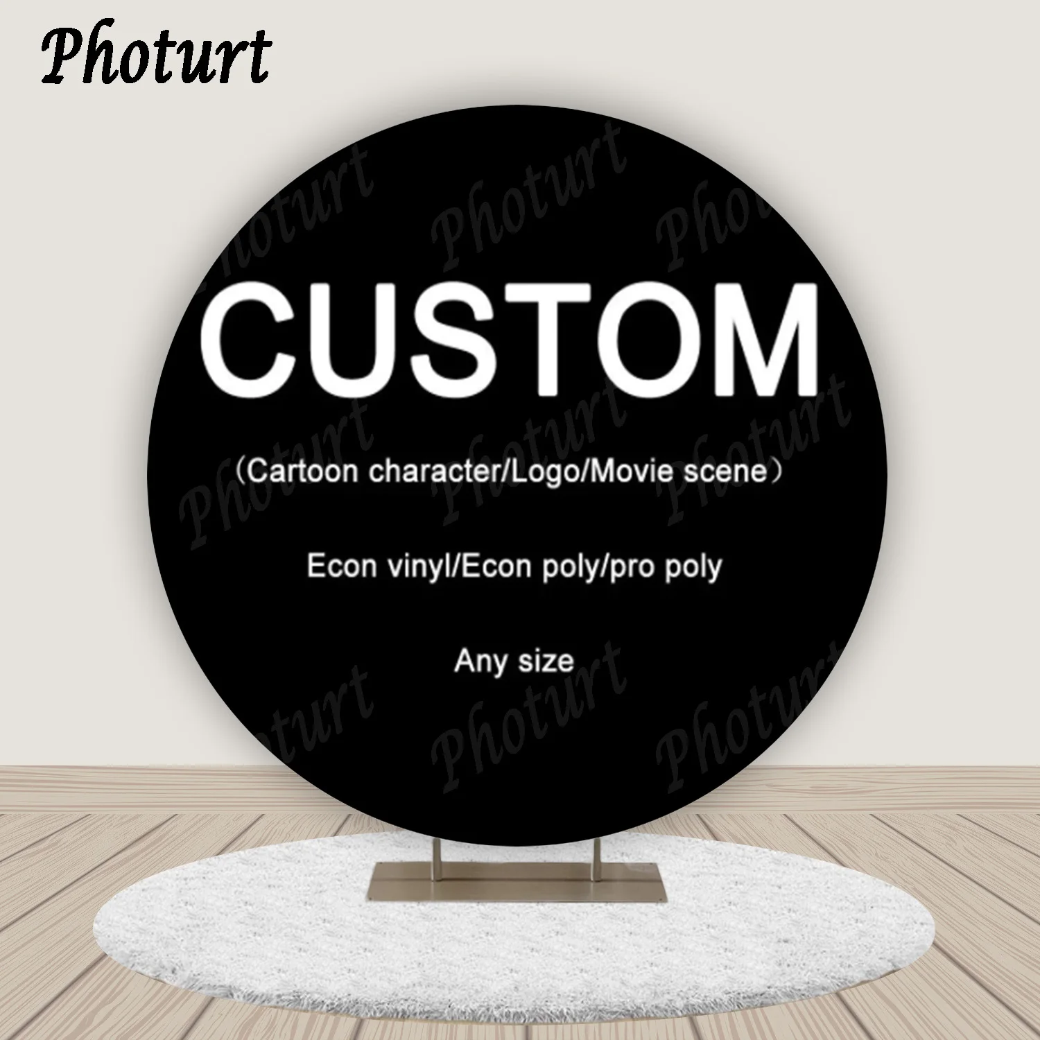 Персонализированный круглый фон PHOTURT, персонализированные круглые фоны,  сообщите нам номер модели/ссылку или напечатайте собственное художественное  ...