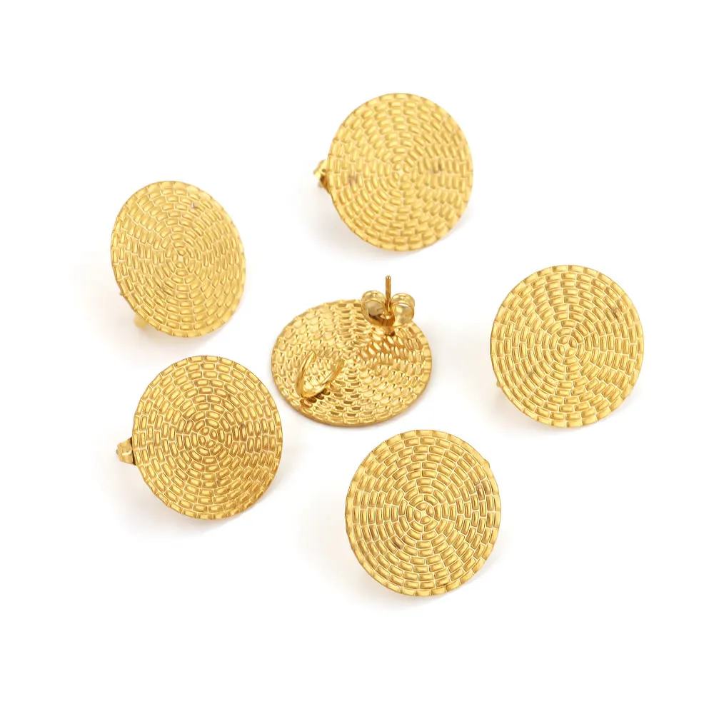 10 stücke Edelstahl Ohrringe böhmischen runden Ohrring Post Stoppe DIY Ohrringe Schmuck machen Ohrring Basis Steck verbinder Ergebnisse – Detail 1