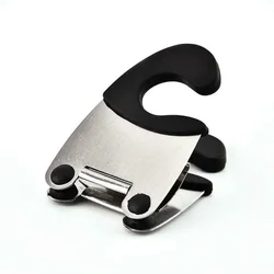 Silicone Grip Pot Spoon Rest & Utensil Holder (Black)