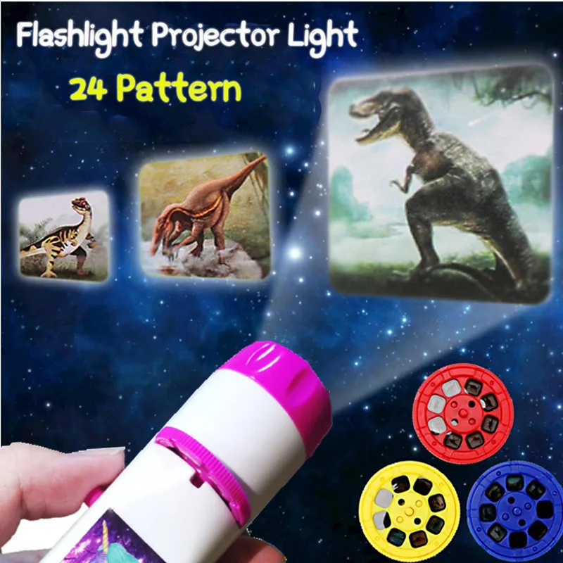 

Flashlight Toy Baby Lamp Projector Mermaid Star Dinosaur Sea Projector Light-up Story Kids Baby Toy Story Sleeping Sleeping