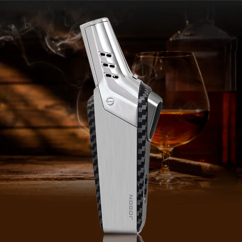 Metal Inflatable Lighter Jet Flame Cigar Lighter Windproof Multifunction Unusual Men's Smoking Accessories