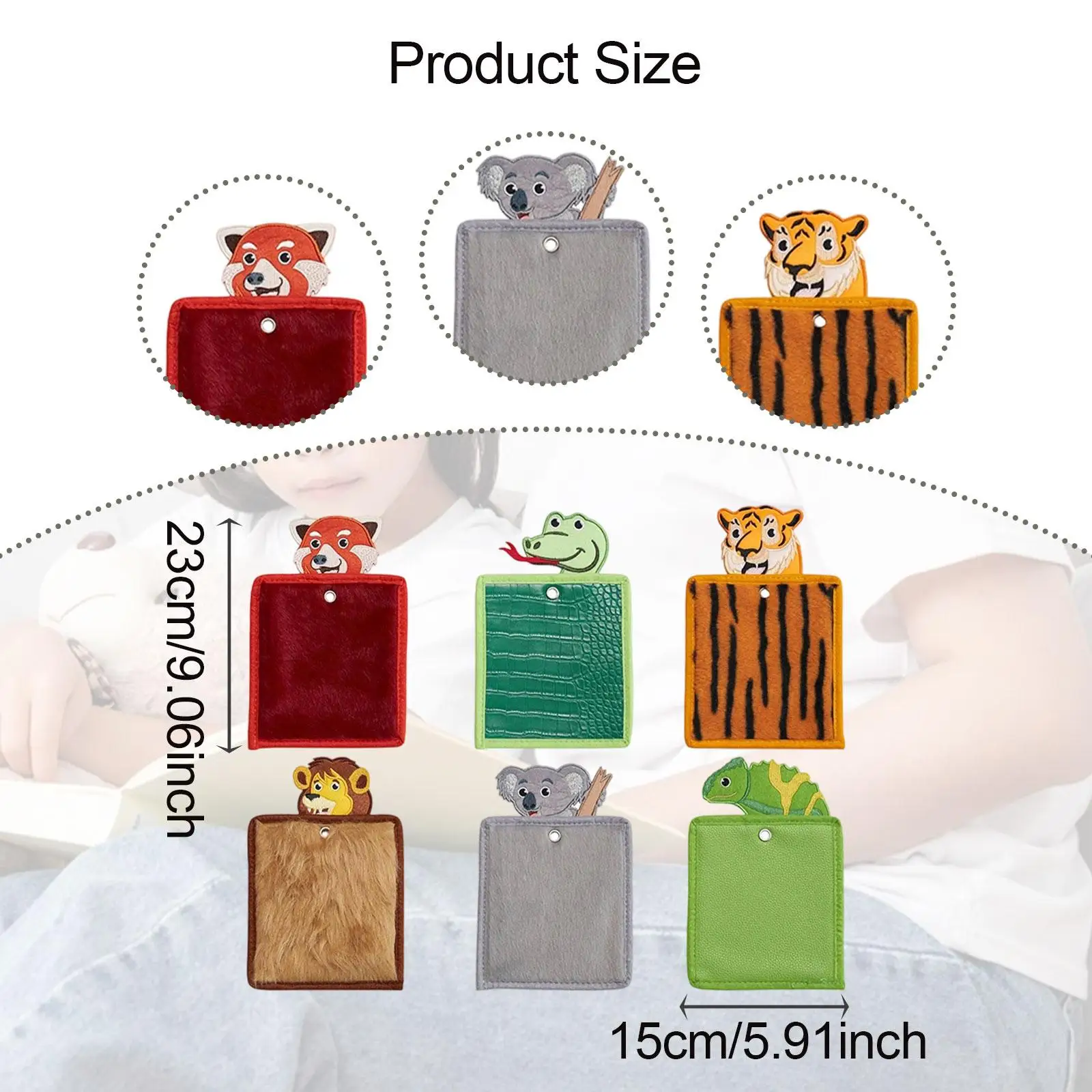 6Pcs Sensory Mats Tactile Sensory Toys Portable Animal Design Sensory Panel Sensory Pads for Children Playroom Home Classroom