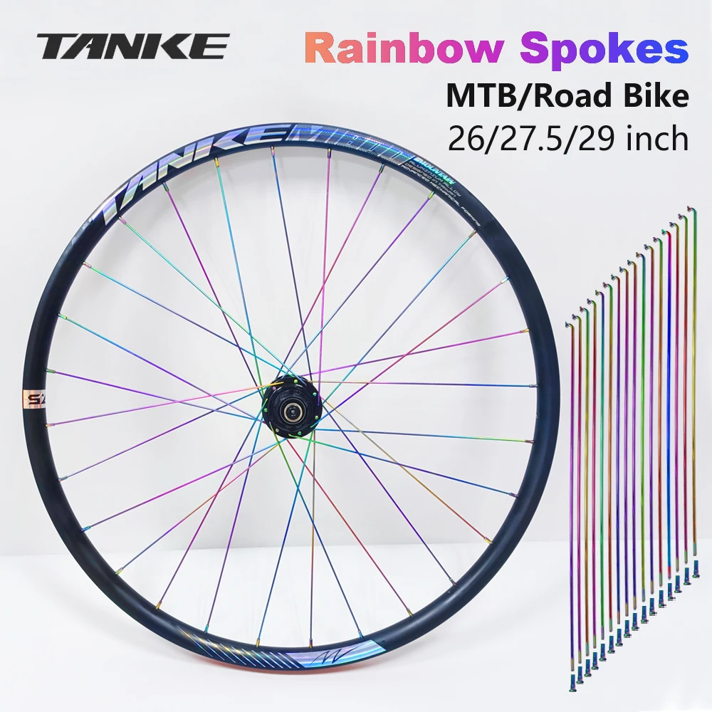 TANKE Fahrrad 12 stücke Speichen Draht Mit Nippel Für 26/27,5/29 Zoll Rad MTB Rennrad Edelstahl Hohe Festigkeit fahrrad Speichen AM – Detail 1