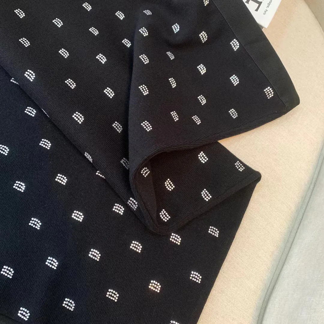 AW Wang Luxury Brand Design Diamond A Letter Black Elasticity Dress For Women Sexy Evening Party Short Mini Skirt Clothes