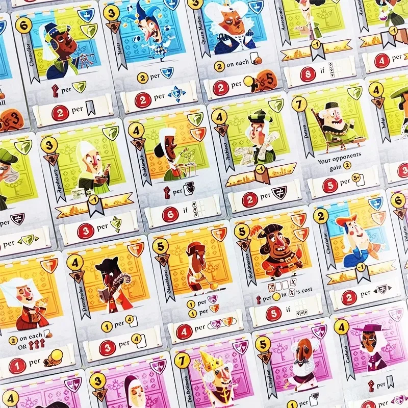 Delar prydligt packade tillbaka i Castle Brädspels-lådan