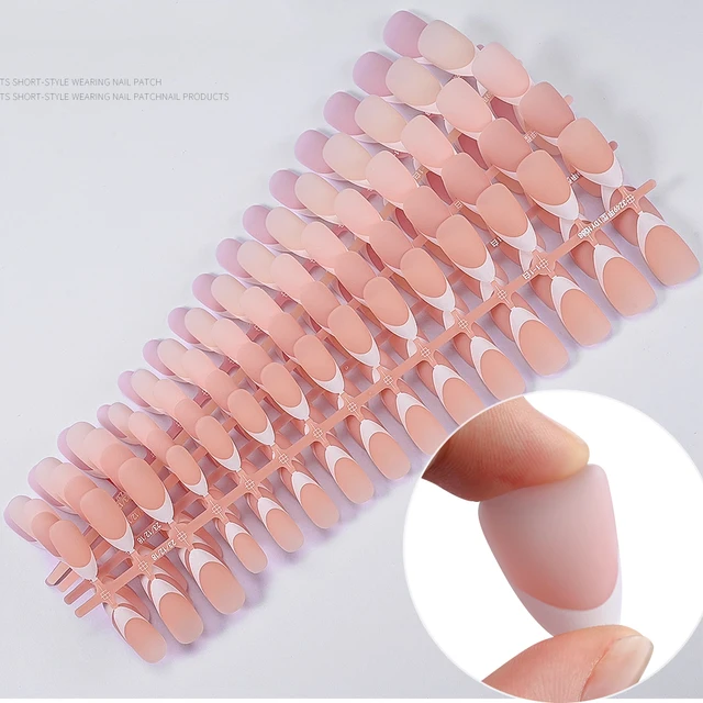 150Pcs Pre-made French False Nails Scarless Coffin Almond Fake Nail Artificial Fingernails Press on Nails for Nail Extension 2