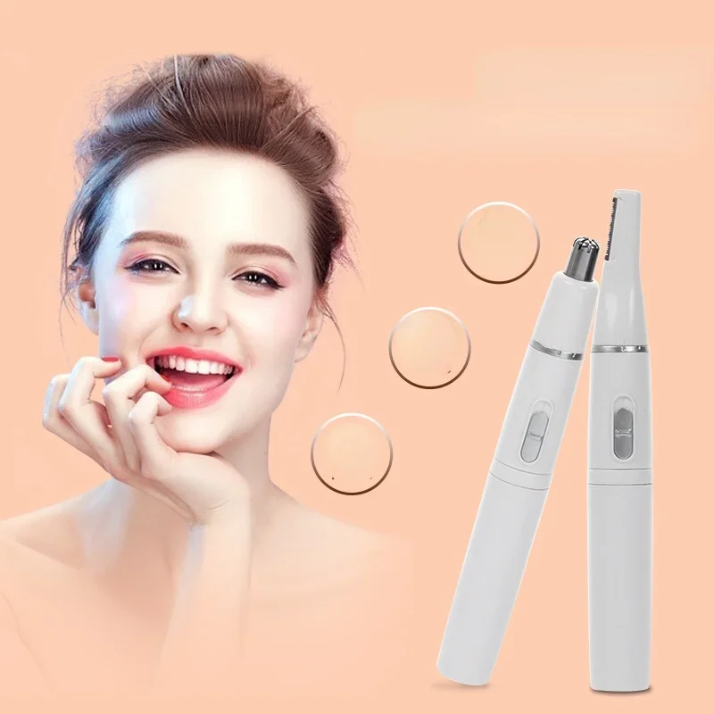 

2 in 1 Nose Hair Trimmer for Men Professional Painless Eyebrow Trimmer Electric Facial Hair Removal Razor for Women Makeup Tool