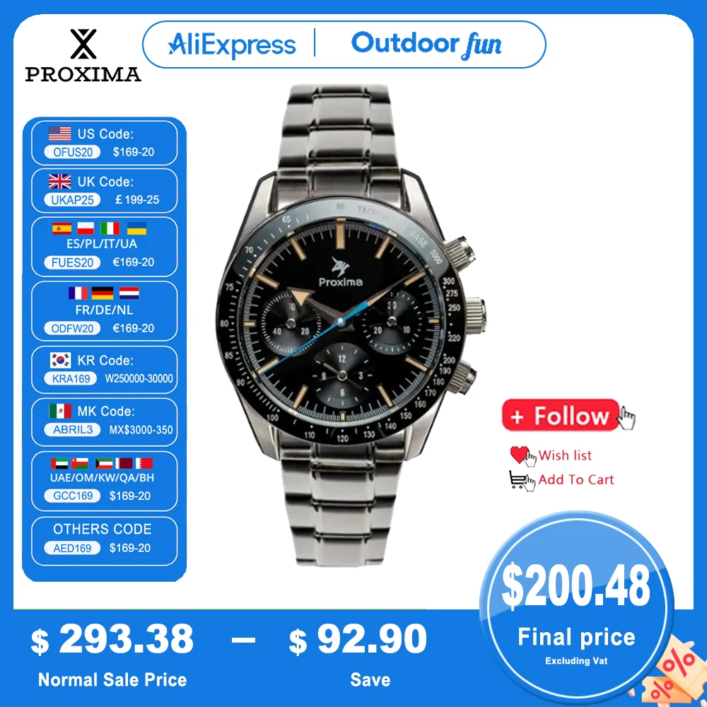 Proxima-PX1692-Men-Sports-Watch-40mm-Seagull-ST1902-Manual-Mechanical ...