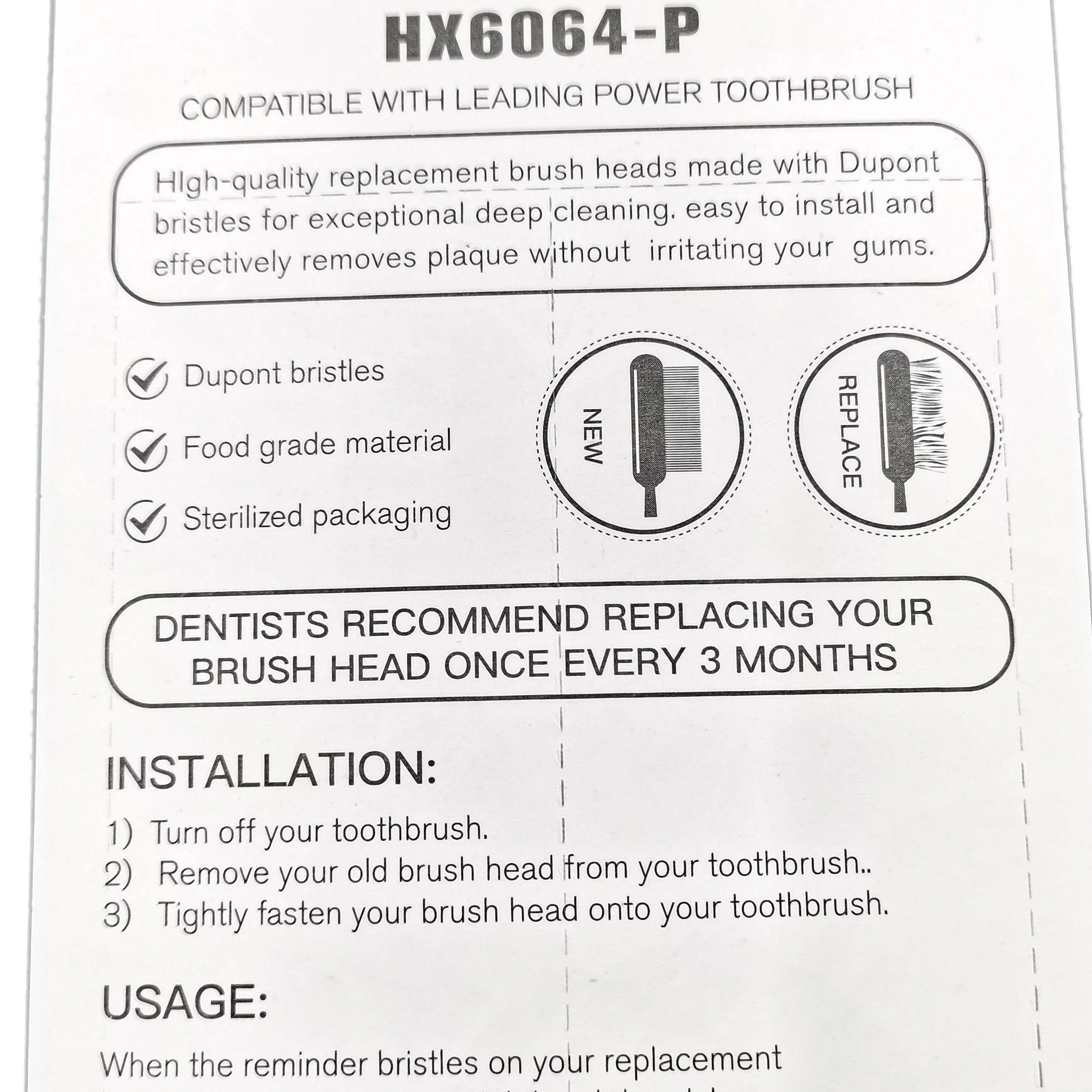 Ph 소닉케어 칫솔 교체 헤드, 전기 다이아몬드 클린 칫솔, HX6064, hx9044 9024 6054 6024, 8 개, 20 개