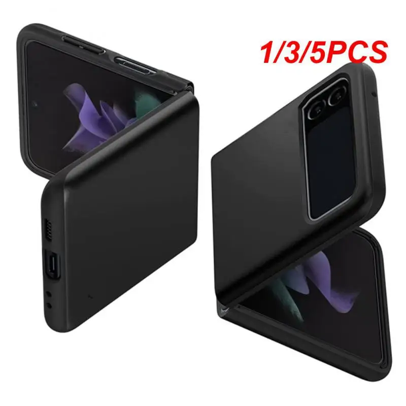1/3/5Pcs Copertura Protettiva Guscio Paraurti Posteriore Trasparente Per Galaxy Z Flip 3 5G Custodia Per Galaxy Z Flip 3 Antiurto Tinta Unita