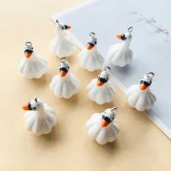 Pack of 10 Cute 3D Garlic Goose Resin Charms (10pcs dasuan)