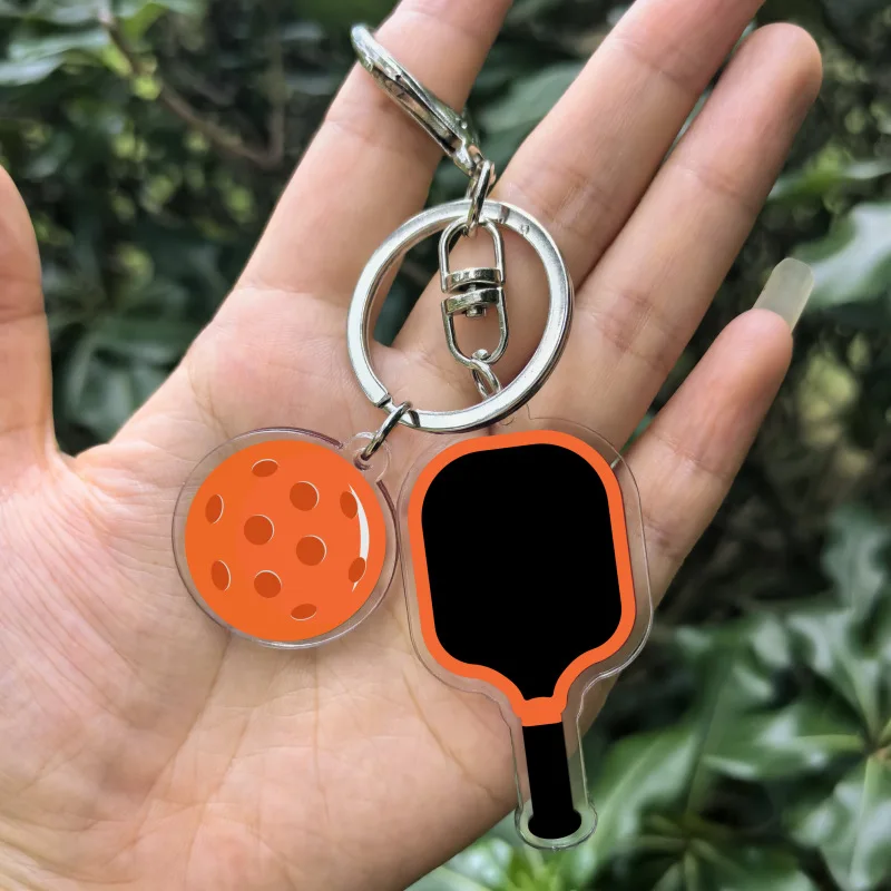 Pickleball Paddle Keychain Charm 6