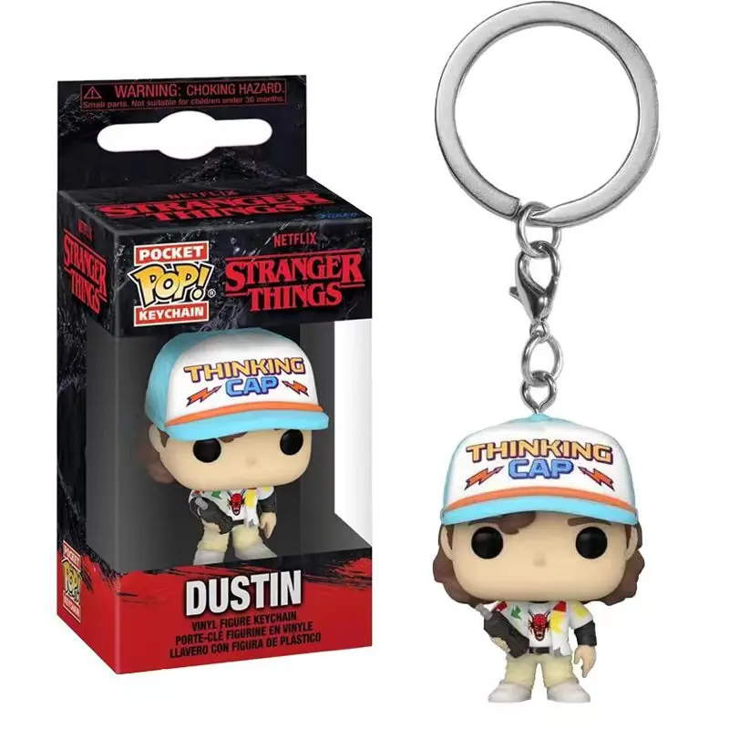 thumbnail image 5 of Funko POP NEW Arrive Llavero ELEVEN Demogorgon DUSTIN Barb Steve Robin Llavero Juguete Figura de vinilo Modelo Juguetes para niños, 5 of 5