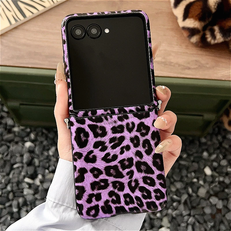 Luxury Leopard Print Shockproof Hinge Back Cover Fashion Case