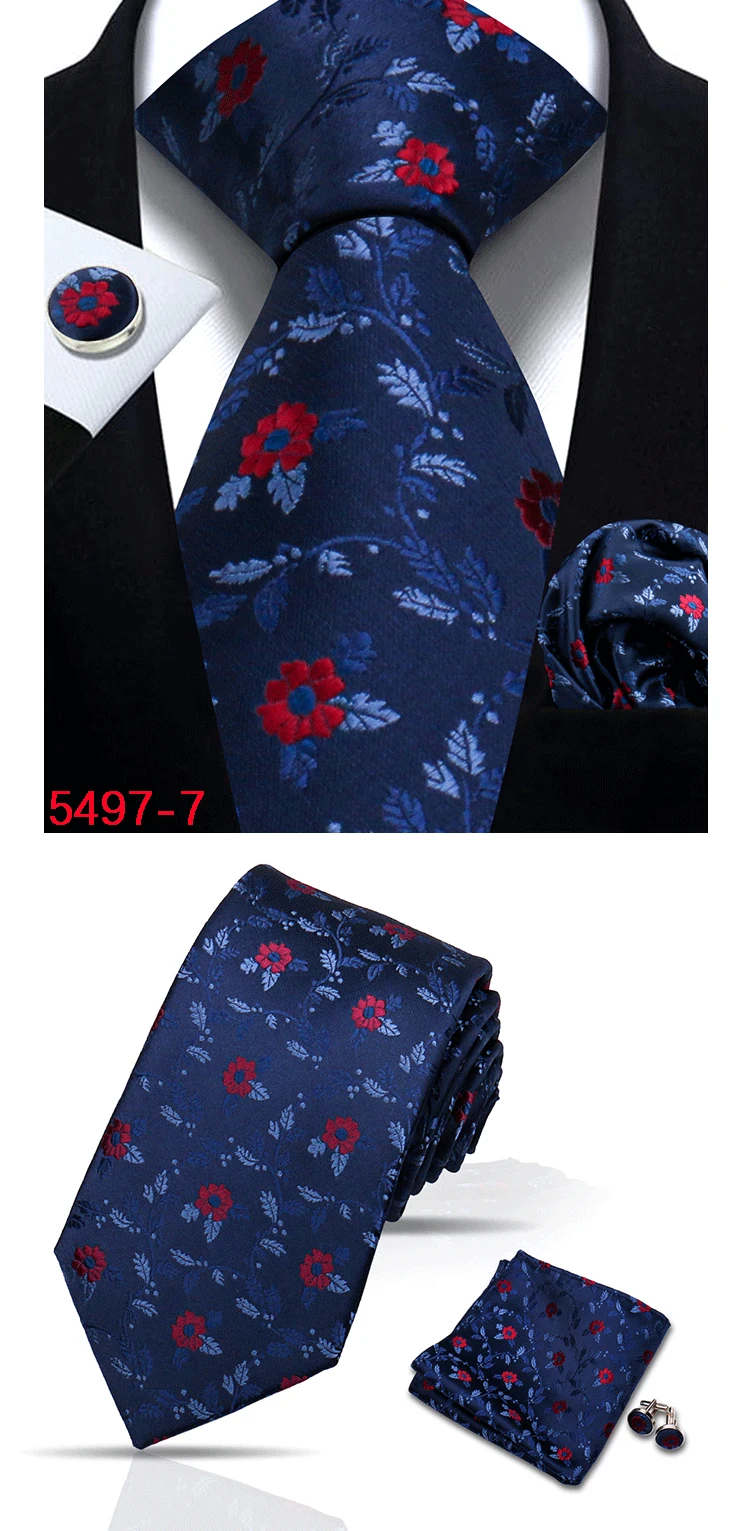 Luxus Floral Wein Krawatten Für Männer Hochzeit Party Business Krawatte Taschentuch Manschettenknöpfe Set Männer Anzug Zubehör Handgemachte Gravata – Detail 9