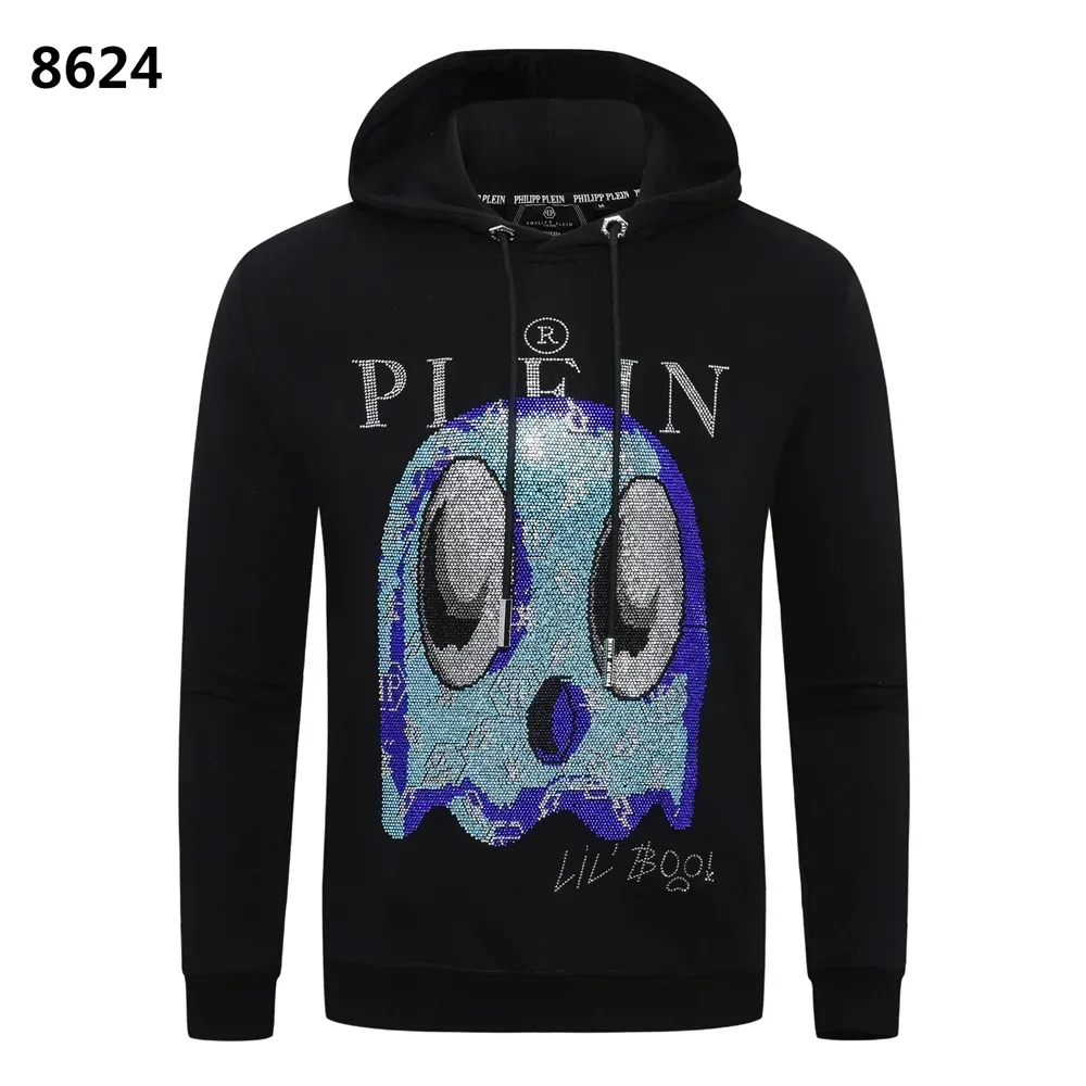

Italy Top Brand Skull PP Men Cotton Diamond Hooded Sweatshirt Pants Sportswear Plein Hoodie Clothes Ropa deportiva con capucha