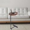 C Shaped End Table Couch Side Table Sofa Tray Table Coffee Table with Metal Frame for Livingroom Bedroom Office 1