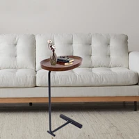 C Shaped End Table Couch Side Table Sofa Tray Table Coffee Table with Metal Frame for Livingroom Bedroom Office 1
