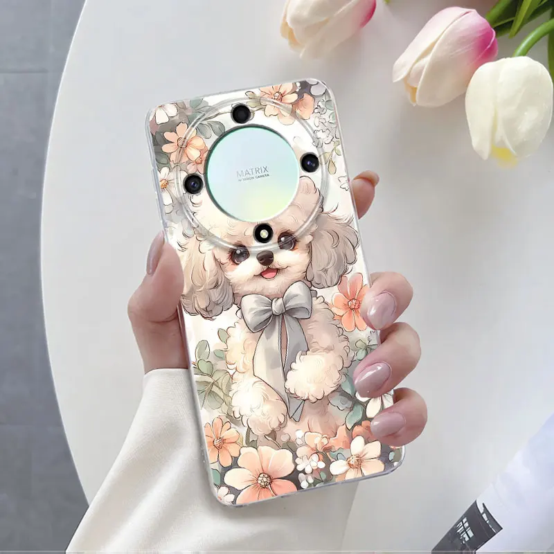 Luxury Flower Clear Soft Silicone Protective Phone Case