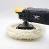 AUTOBRIGHT 7inch 9inch Compounding Wool Pad Buffing Polishing Car body With 16MM 14MM Pad Adapter High End Real Wool Cut Disc 5
