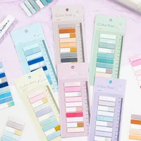 1/6pcs Color Note Self-Adhesive Memo Pad Glitter & Transparent Index Stickers Label Tag for Office School A7635 1