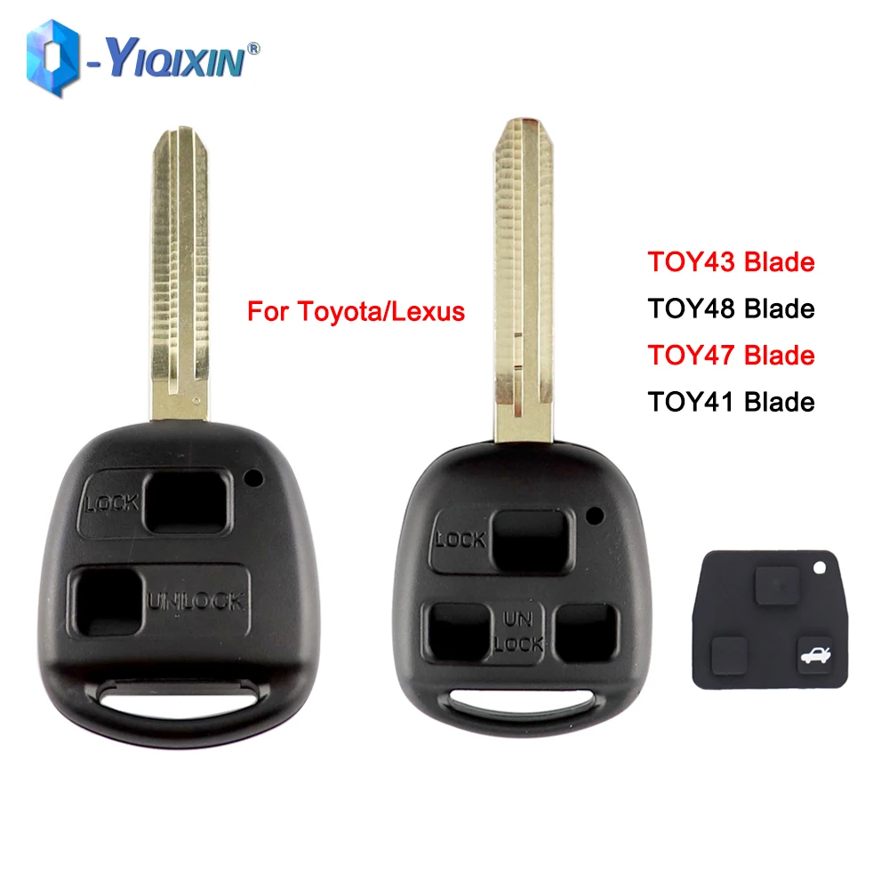 YIQIXIN Remote Car Key Shell For Toyota Camry Rav4 Corolla Prado Yaris Cruiser Land For Lexus RX300 ES300 LS400 GX Replace Case