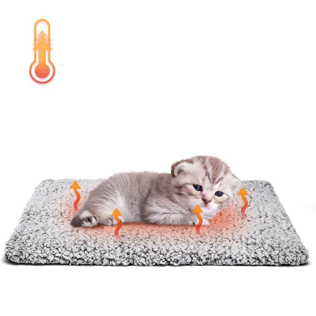 Self-Warming Pet Pad Blanket, Electric-Free Thermal Bed Mat, Anti-Slip for Cats Dogs Winter Warmth Mat Heat Reflecting Core Pad