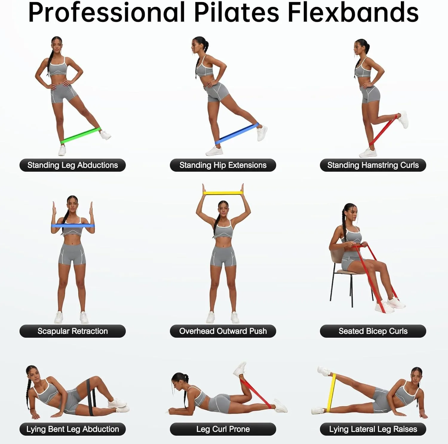 Enhanced Resistance Bands Set for Strength Training and Full-Body Workouts