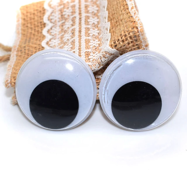 DIY Movable Eyes Simulation Animal Eyeball Black White Color Self