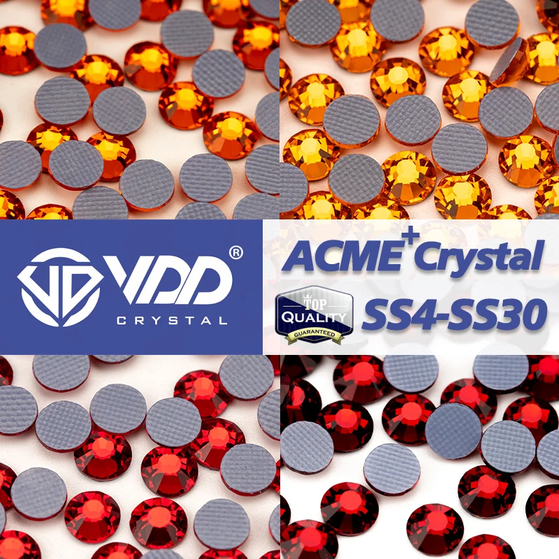 

VDD Siam/Garnet/Hyacinth/Sun AAAAA Top Quality Glass Rhinestones Crystal Flatback Hot-Fix Glitter Strass 3D Stones Decorations