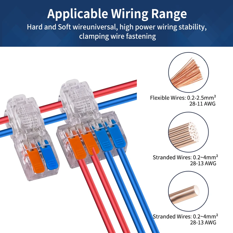 10Pcs Quick CMK 21 Lever Connectors Multiple In Out Quick Cable Wire Crimping Plug Mini Thinned Fast Terminal Blocks LED